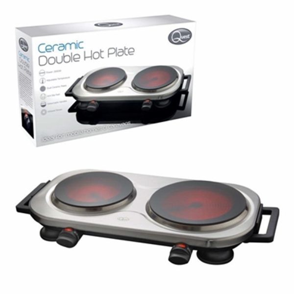 QUEST DOUBLE CERAMIC HOT PLATE 37259