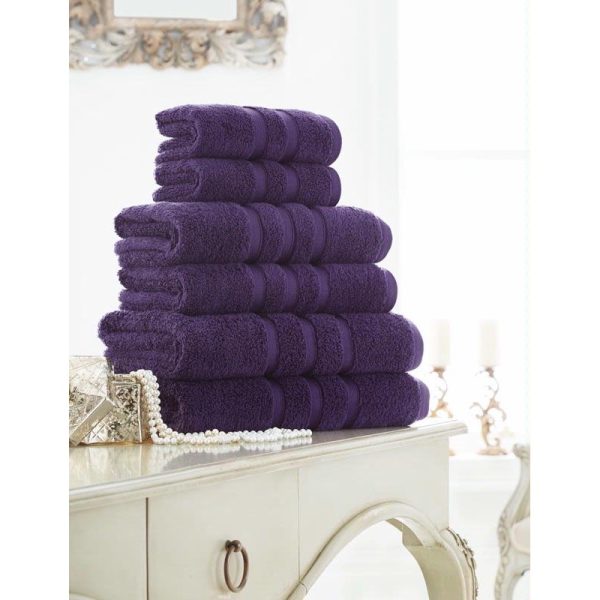 SUPREME BATH SHEET PURPLE PACK OF 2