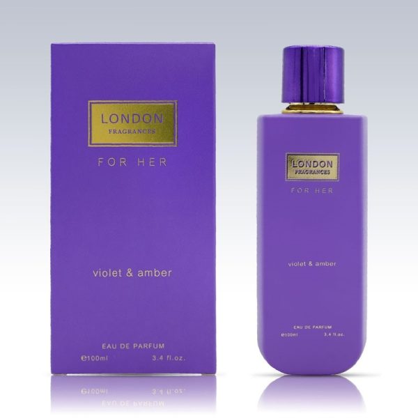 LONDON FRAGRANCES FOR HER VIOLET & AMBER 100ML EACH