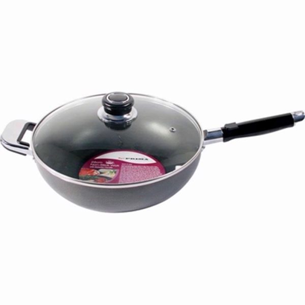 PRIMA WOK N/S GLASS LID 26CM