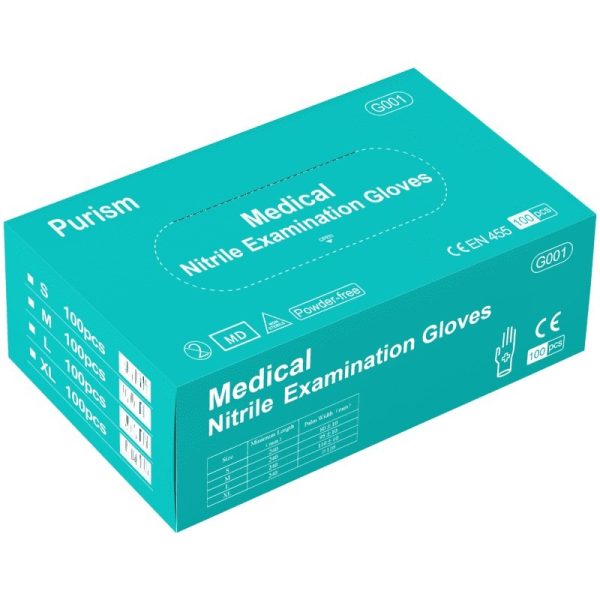 PURISM NITRILE GLOVES 100 MEDIUM