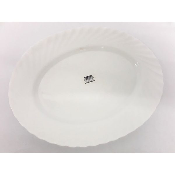 OPAL OVAL PLAIN PLATE WHITE