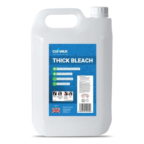 CLEANUX THICK BLEACH 5LTR EACH