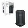 B&D PEDAL BIN DOME MATT BLACK 5L