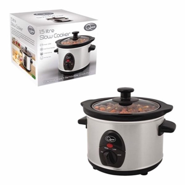 QUEST STAINLESS STEEL SLOW COOKER 1.5LTR 35260