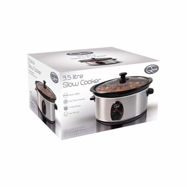 QUEST STAINLESS STEEL SLOW COOKER 3.5LTR 35270