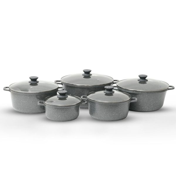 ROYALFORD DIE CAST COOKWARE SET 5 PCS GREY (SP01)