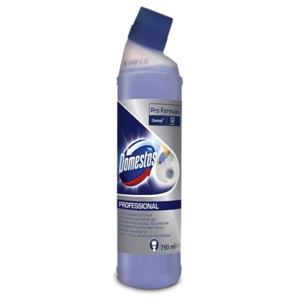 DOMESTOS PROFESSIONAL FORMULA TOILET CLEANER & DESCALER 750ML PACK OF 6