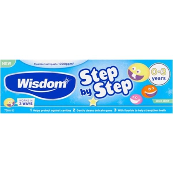 WISDOM TOOTHPASTE STEP BY STEP 0-3 PACK OF 12