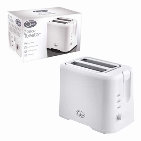 QUEST WHITE TOASTER 2 SLICE 34279
