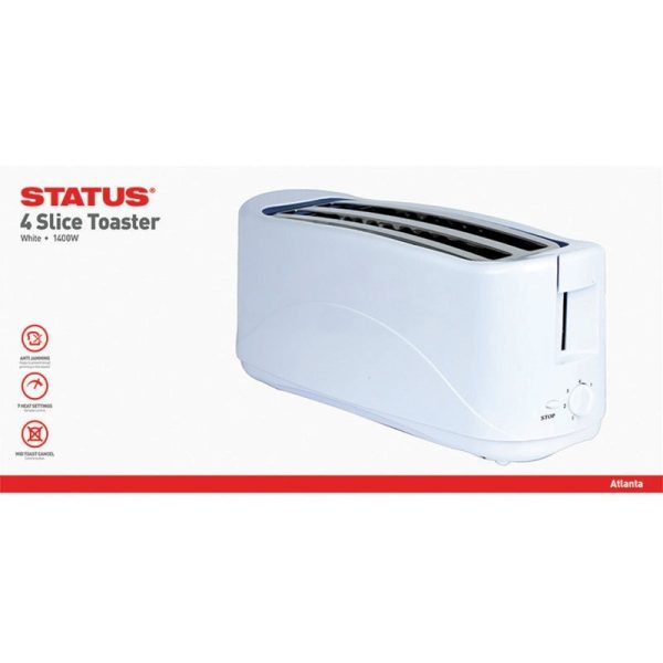 STATUS ATLANTA TOASTER 4 SLICE WHITE