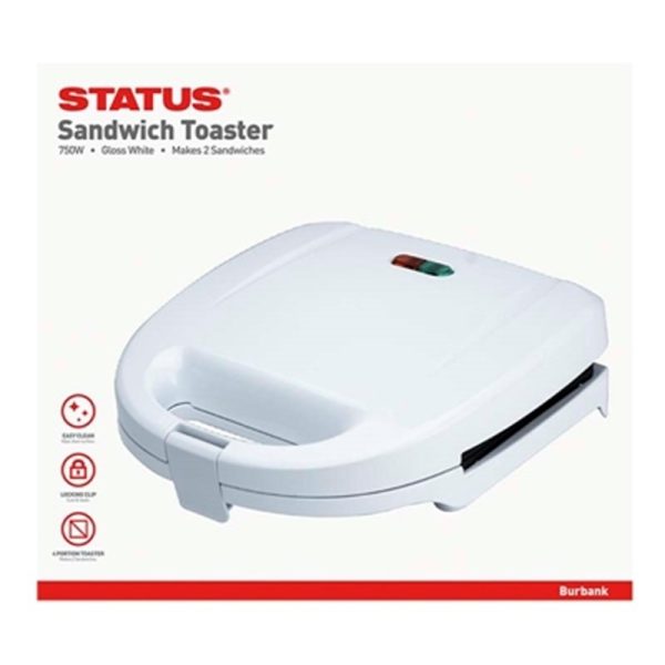 STATUS BURBANK 2 SLICE S/TOASTER WHT