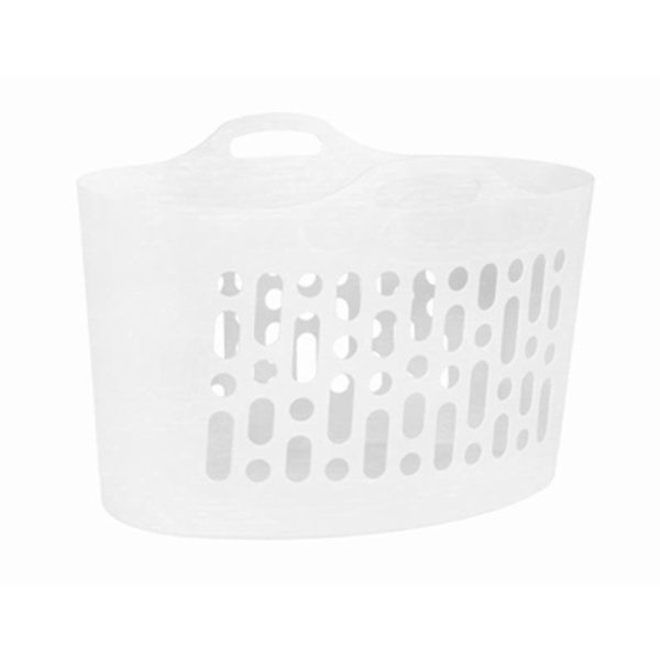 WHAM FLEXI STORE LAUNDRY BASKET WHITE 50 LTR