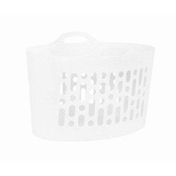 WHAM FLEXI STORE LAUNDRY BASKET WHITE 8 LTR