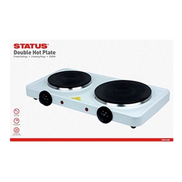 STATUS COLORADO DOUBLE HOT PLATE WHT 26.06