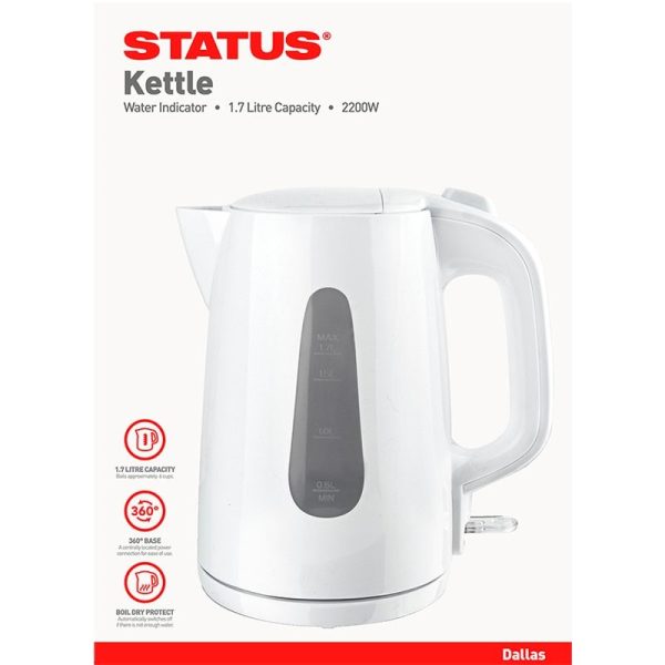 STATUS DALLAS KETTLE CORDLESS 1.7LT WHITE