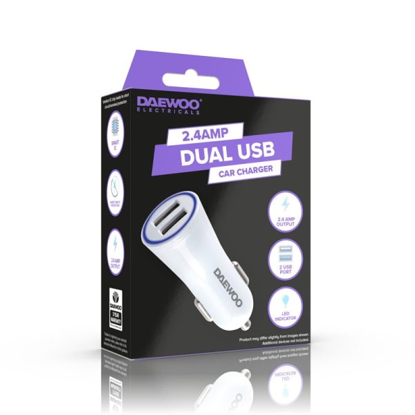 DAEWOO DOUBLE USB CAR CHARGER