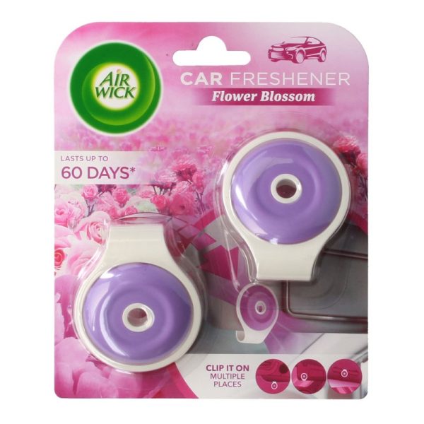 AIRWICK CLIP ON CAR FRESH BLOSSOM TWIN PACK OF 10