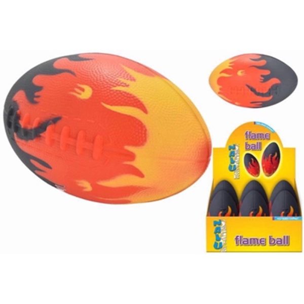 RUGBY BALL FLAME 8INCH