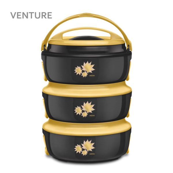 SQ VENTURE INSULATED CASSEROLE SET 3PC BLACK /GOLD