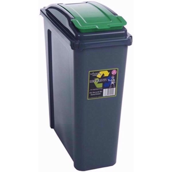 WHAM RECYCLE BIN 25LTR GREEN