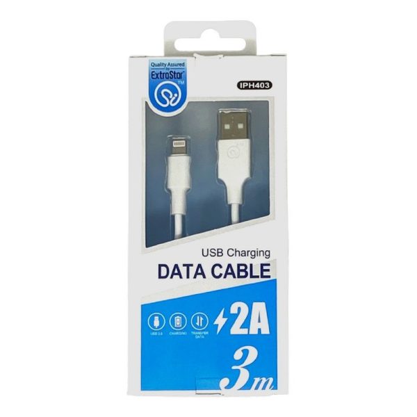 EXTRASTAR LIGHTNING CABLE 3M WHITE