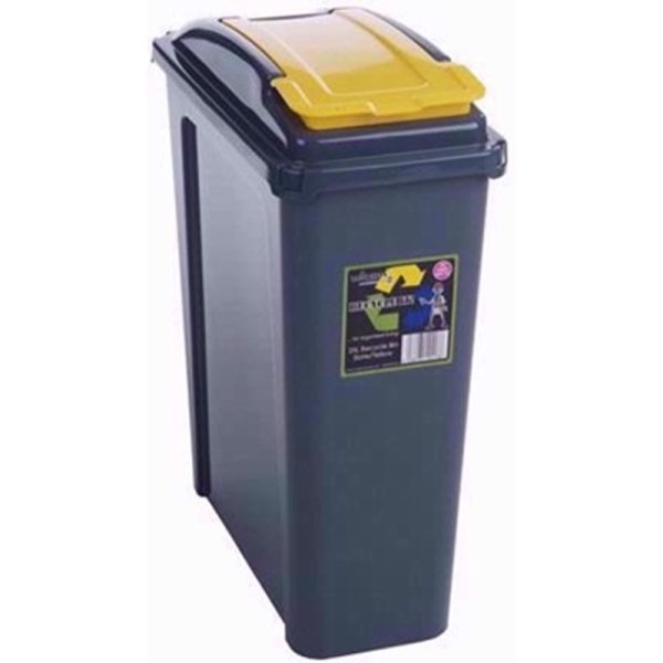 WHAM RECYCLE BIN 25LTR YELLOW