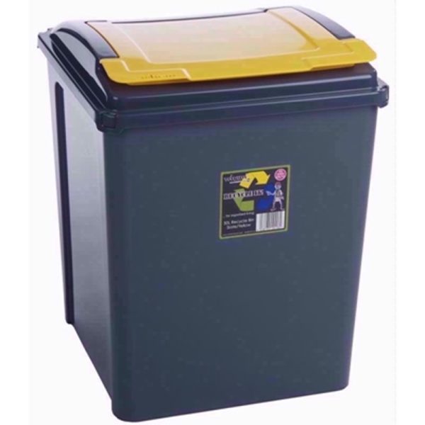 WHAM RECYCLE BIN 50LTR YELLOW