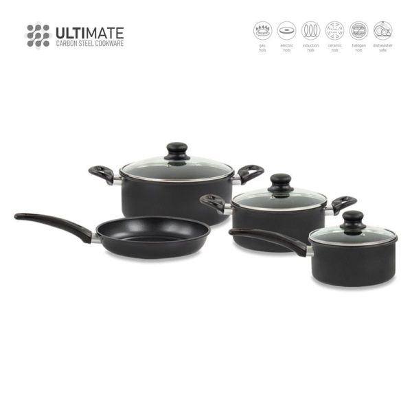 ULTIMATE COOKWARE CARBON STEEL 7PCE SET