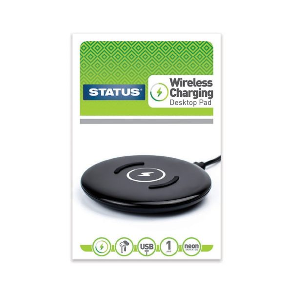 STATUS WIRELESS DESKTOP CHARGING PAD 1AMP BLACK