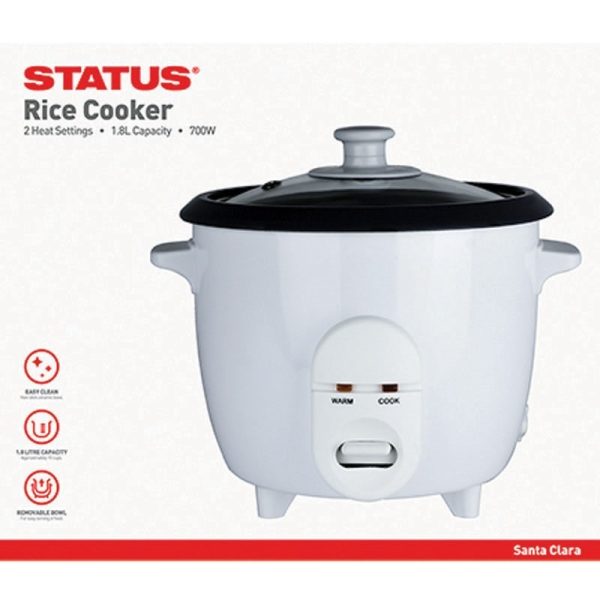 STATUS SANTA CARLA RND RICE COOKER 1.8L WHITE