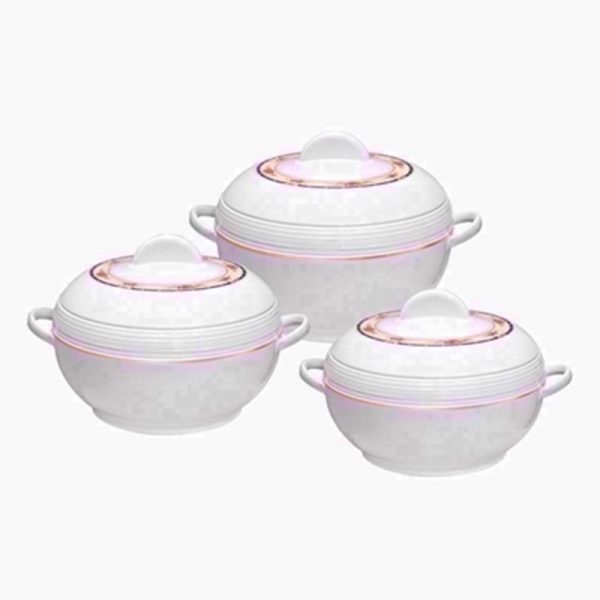 AMBIENT HOT POT 3PC SML WHITE/CREAM