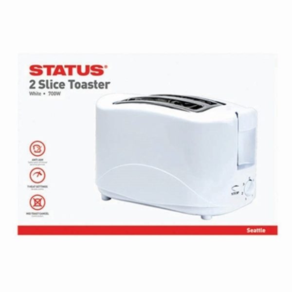 STATUS SEATTLE 2 SLICE TOASTER WHT