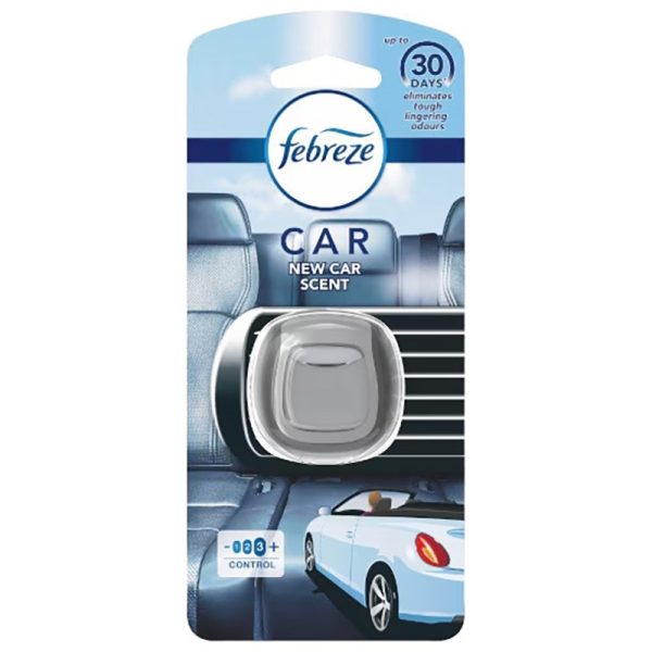 FEBREZE CAR CLIP NEW CAR SCENT 2ML PACK OF 6