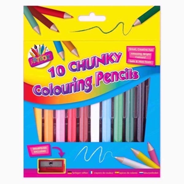 ART BOX PENCILS CHUNKY HALF SIZE 10