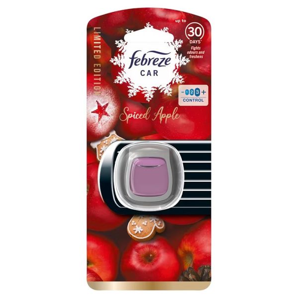 FEBREZE CAR CLIP SPICED APPLE 2ML PACK OF 6