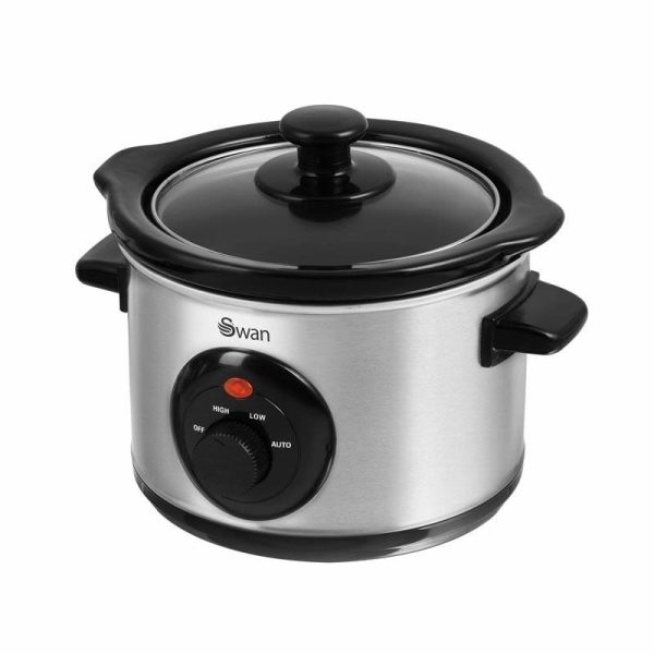 SWAN 1.5 LTR STAINLESS STEEL SLOW COOKER