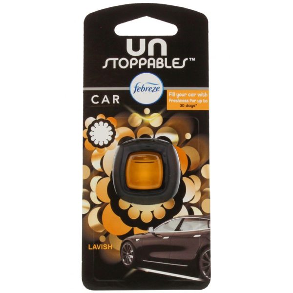 FEBREZE CAR CLIP UNSTOPPABLE LAVISH 2ML PACK OF 6