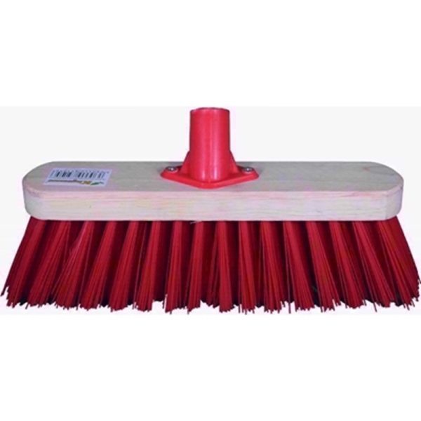 BROOM HEAD 12 INCH PVC RED