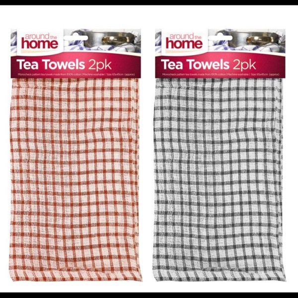 AROUND THE HOME TEATOWELS PACK OF 2