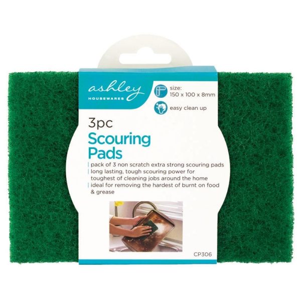 ASHLEY SCOURING PADS 3PCE