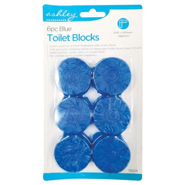 ASHLEY TOILET BLOCKS BLUE 6PCE