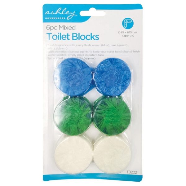 ASHLEY TOILET BLOCKS MIXED 6PCE