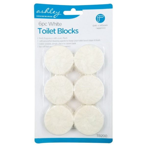 ASHLEY TOILET BLOCKS WHITE 6PCE