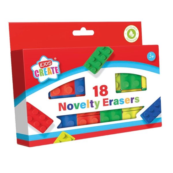 KIDS CREATE BRICK ERASERS 18