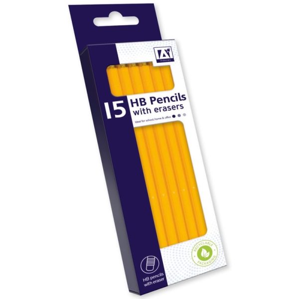 ANKER PENCILS ERASER TIPPED 15