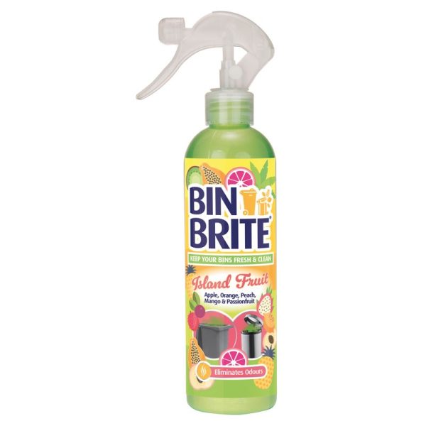 BIN BRITE ODOUR NEUTRALISER SPRAY 400ML ISLAND FRUIT