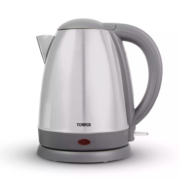 TOWER PRESTO BRUSHED STAINLESS STEEL KETTLE 1.7L PT10072B