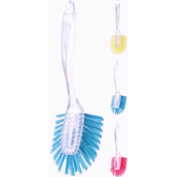 DISH BRUSH TRANSPARENT ASSORTED