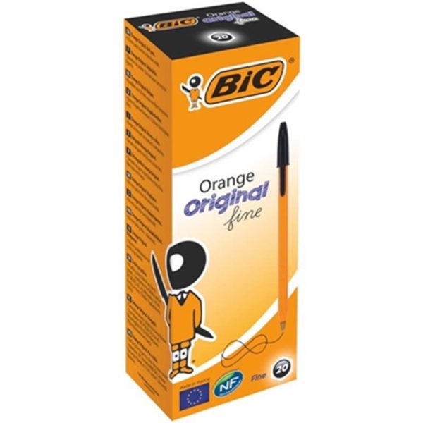 BIC ORGINAL ORANGE BLACK PACK OF 20